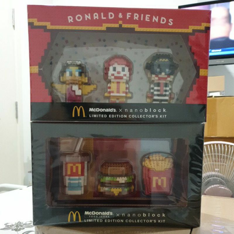 McDonald's × nanoblock LIMITED EDITION COLLECTOR'S KIT [2 SET]  กล่องภายนอกบุบจากการขนส่ง   ของใหม่แท้