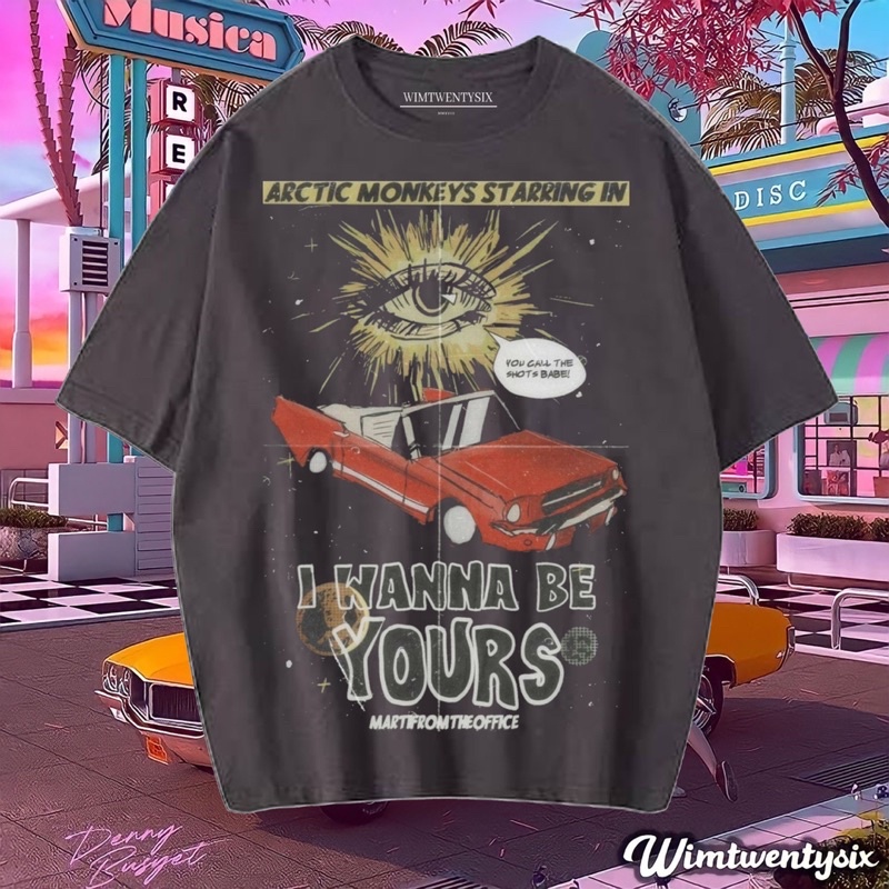 ARCTIC MONKEYS 505 เสื้อยืดวินเทจ (OVERSIZE DARK GREY T-SHIRT)