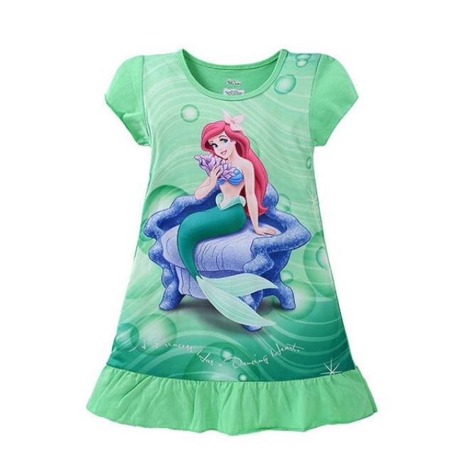 GC627A ชุดเดรส GAP HK คอลตอล 100% ลายเจ้าหญิงแอเรียล (2-3ข/4-5ข/6-7ข/8-9ข)