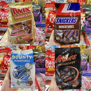 Mars Twix Snickers Bounty Miniatures มินิช็อกโกแลต มาร์ส ทวิกส์ สนีกเกอร์