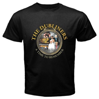 เสื้อยืดผ้าฝ้ายพิมพ์ลายขายดี เสื้อยืด พิมพ์ลายอัลบั้ม The Dubliners A Time To Remember สีดํา สําหรับผู้ชาย