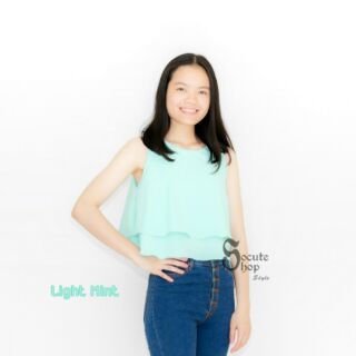 Double Fringe Top (Light Mint)