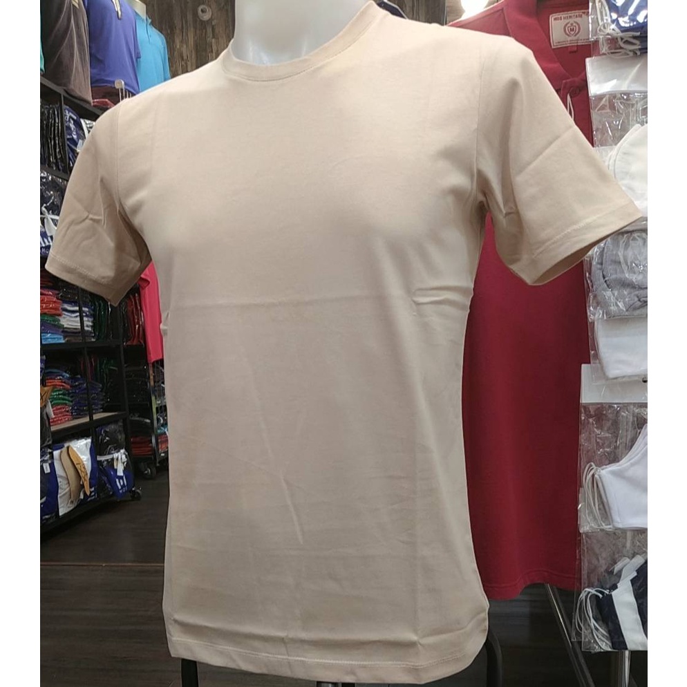 MOS มอส เสื้อยืดคอกลมผู้ชาย 5 สี MHB-001 เขียวทหาร ส้มอิฐ กรมท่า มัสตราด เบจ