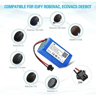 Battery 2026 แบตเตอรี่หุ่นยนต์ดูดฝุ่น Battery Li-ion 2600mAh 14.8V For Petvac360,Ecovac,Deebot,Eufy RoboVac,Tesvor