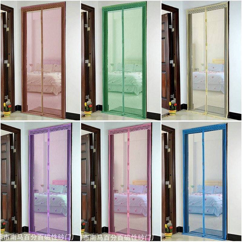 ม่านแม่เหล็ก ม่านประตู แม่เหล็ก  5 จุด สีพื้น