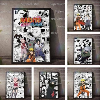 ภาพโปสเตอร์ ผ้าแคนวาส ลายการ์ตูนนารูโตะ Itachi Kakashi Sakura Sasuke Boruto Luffy Ace Sabo สําหรับตกแต่งบ้าน