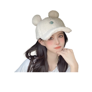 หมวกเบสบอล แต่งหูหมีน่ารัก ให้ความอบอุ่น แฟชั่นฤดูหนาว สไตล์เกาหลี สําหรับแม่ และลูก 2022