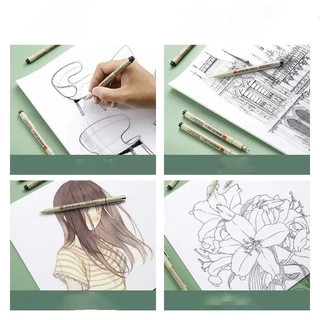 Pigma ปากกาวาดภาพ ขนแปรงนุ่ม 005 01 02 03 04 05 08 1.0