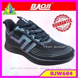 ลิขสิทธิ์แท้ Baoji BJW684  รองเท้าผ้าใบ บาโอจิ ผู้หญิง สีดำ รองเท้า ผ้าใบ ผู้หญิง 2020