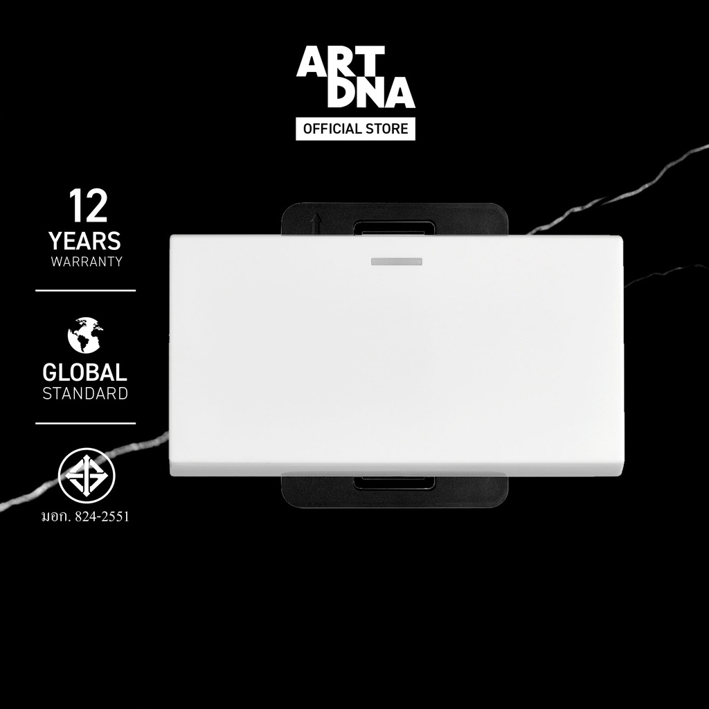 ART DNA รุ่น A Type สวิตซ์ไฟธรรมดา 2 ทาง ไซส์ L สีสเเตนเลส สีทอง สีเทา และสีขาว ปลั๊กไฟโมเดิร์น ปลั๊กไฟสวยๆ สวิทซ์ สวยๆ ราคา ถูกที่สุด ดีลบีเคเค แกลเลอรีภาพที่ 4