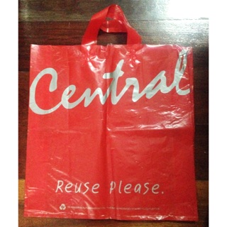 ถุงพลาสติก Central สีแดง