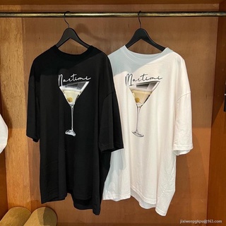 CZH  QCLOTH !!! พร้อมส่ง 3.3 new arrival 🍸 Martini T shirt ผ้าคอนตอน oversize SML