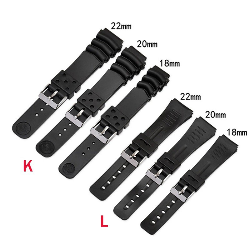 สายนาฬิกา สายยางทรง Sport สำหรับ Casio และนาฬิกาทั่วๆ ไป มีขนาด 18mm, 20mm และ 22mm