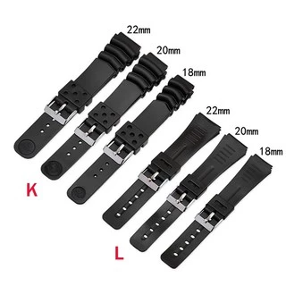 สายนาฬิกา สายยางทรง Sport สำหรับ Casio และนาฬิกาทั่วๆ ไป มีขนาด 18mm, 20mm และ 22mm