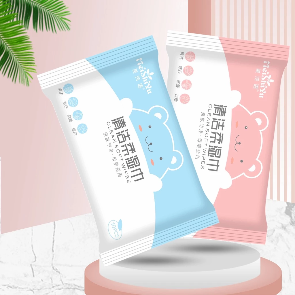 GaGiNang ทิชชู่เปียกเด็ก Baby Wipes10แผ่น ทำความสะอาดดี นุ่ม ชุ่มชื้น ผ้าเปียกสูตรอ่อนโยน เหมาะกับทุกสภาพผิว พร้อมส่ง