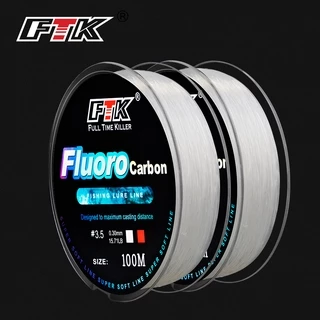FTK 100M Fluorocarbon Coating 4.136LB-34.32LB Carbon Fiber Monofilament Leader Line Carp Fishing Sinking Line
