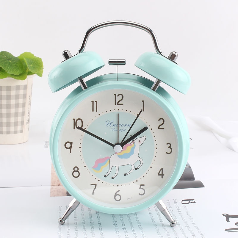 Cute Unicorn Alarm Clock Lovely Children Desk Table Clock Student New Year  Christmas Gift | Shopee Thailand