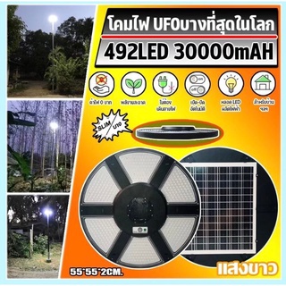 พร้อมส่งไฟล่าเซลล์ รุ่นUFO 240 LED ไฟถนนพลังงานแสงอาทิตย์ ไฟถนน 3 ปุ่ม UFO ไม่รวมเสา Square Light