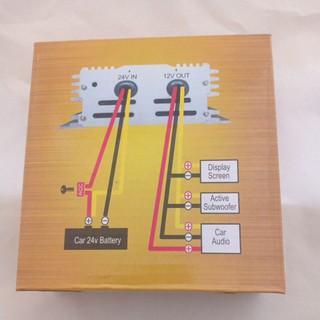 หม้อแปลง Step down สำหรับแปลงลงต่ำ24V เป็น12 ไฟรถบัสหรือรถบรรทุก24Vdcให้เป็น12Vdcเพื่อให้ใช้กับอุปกรณ์กินไฟขนาด12โวลท์