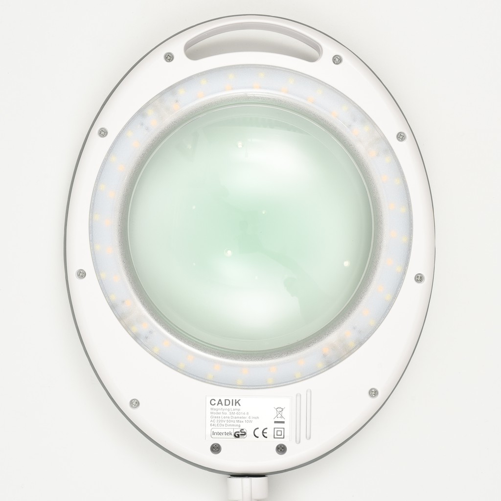 Cadik โคมไฟLEDสีwarm & daylight 800ลูเมน ปรับความสว่างได้ แว่นขยาย 5D (2.25เท่า) เลนส์กระจก6นิ้ว หนีบโต๊ะ รุ่น SM-6014-8 - รูปที่ 5