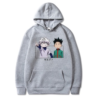 เสื้อกันหนาว มีฮู้ดดี้ พลัสไซซ์ ลายการ์ตูนอนิเมะ Hunter X Gon ของขวัญวันวาเลนไทน์ สําหรับผู้ชาย