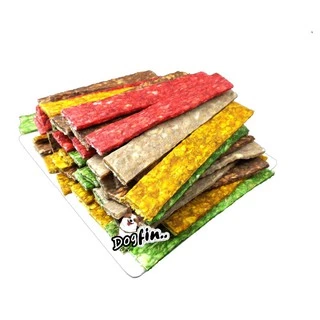 Dogfin มันชี่คละสี (หนังบด) ขนมสุนัข (มันชี่กลม1 kg.)