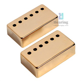 2Pcs Humbucker Guitar Pickup Cover 50mm + 52mm Pole Spacing Metal LP Guitar Neck Pickup Covers for Electric Guitar  -Musical