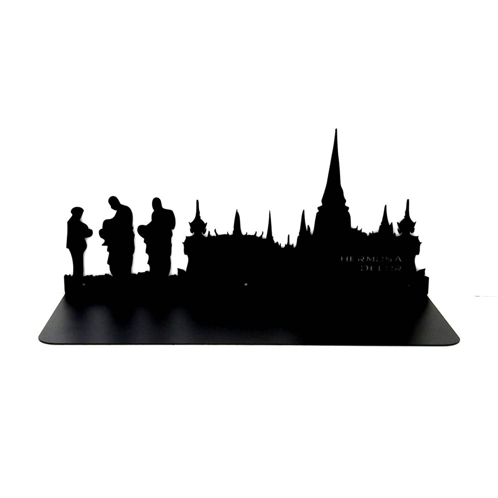 Hermosa Decor หิ้งพระ ชั้นวาง ลายฉลุรูปวัด Buddha Shelf - Temple Style