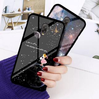 samsung galaxy A6 A5 A7 A8 2018 A33 เคสกระจกนิรภัย+ขอบ tpu แบบนุ่ม