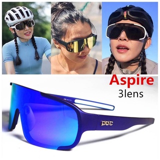 Poc Aspire แว่นตากันแดดสําหรับขี่จักรยานเสือภูเขาพร้อมเลนส์ 3 เลนส์