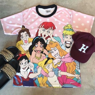 เสื้อยืด &amp; เดรส ผ้าดาวกระจายลาย Princesses เฮฮา