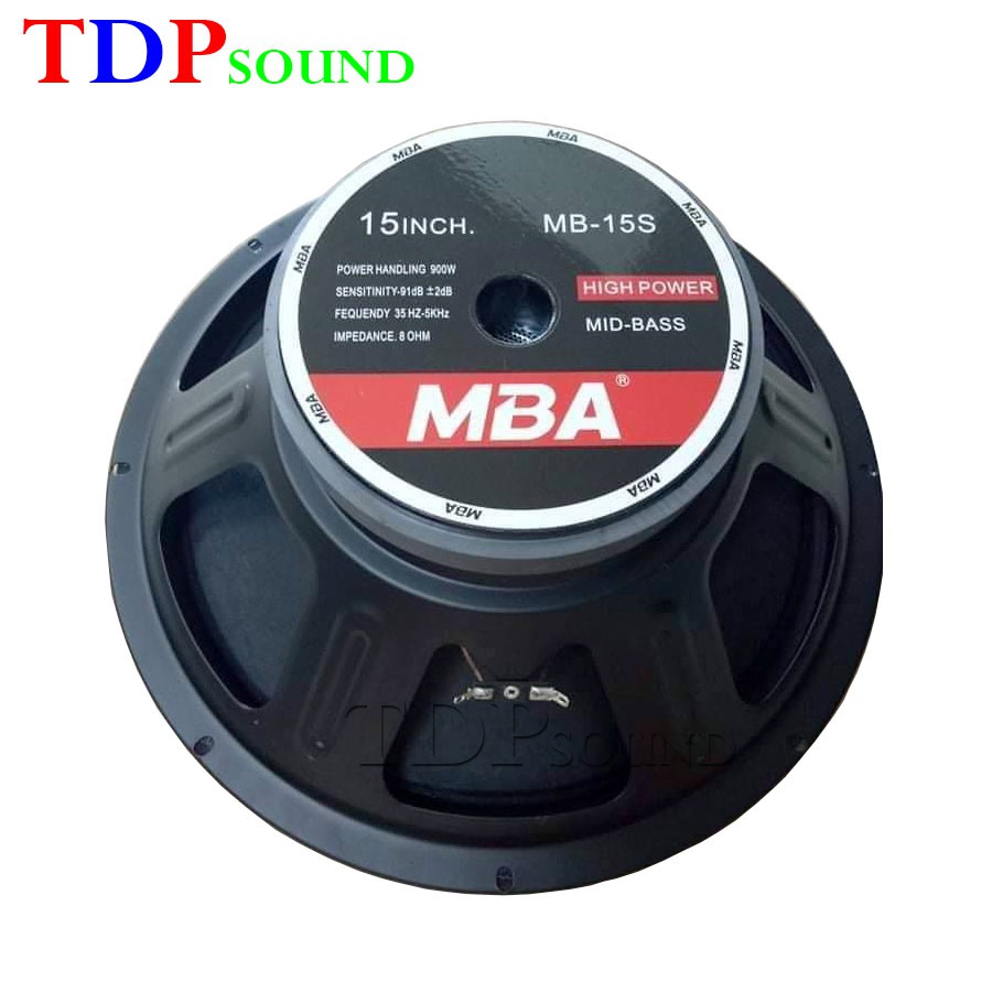 ดอกลำโพง15นิ้ว 900วัตต์ MID-BASS HIGH POWER SPEAKER ดอกกลางแจ้ง PA. MBA MB-15S