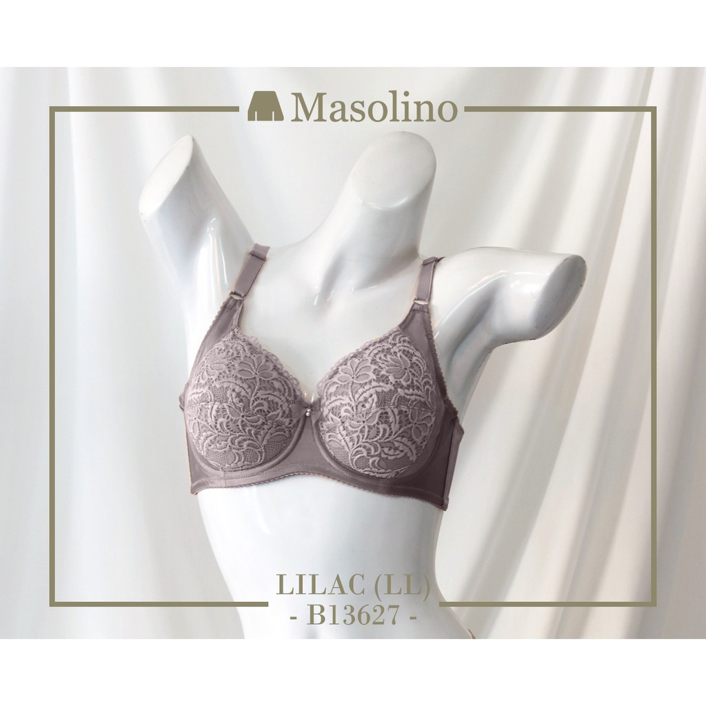 พิเศษ!! ชุดชั้นใน Masolino (มาโซลิโน่)  B13627 รูปแบบเต็มเต้า เก็บเนื้อด้านข้างได้ดี มีโครง สวมใส่สบาย