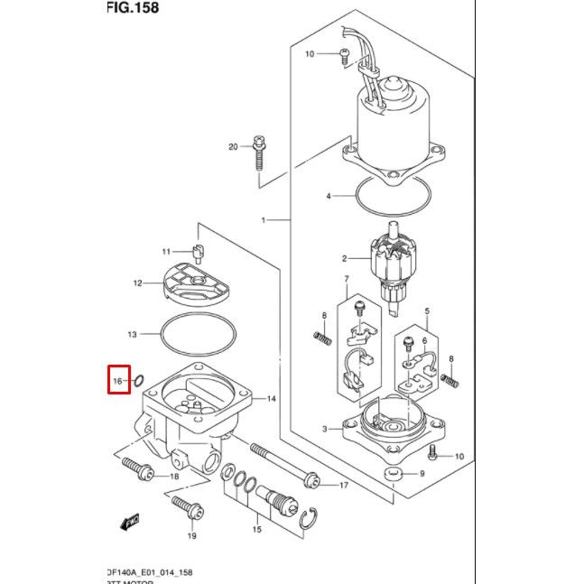 48588-90J00-000 O RING SET ชุดโอริง เครื่องยนต์เรือซุซุกิ Suzuki Outboard 48588-90J00  4858890J00000