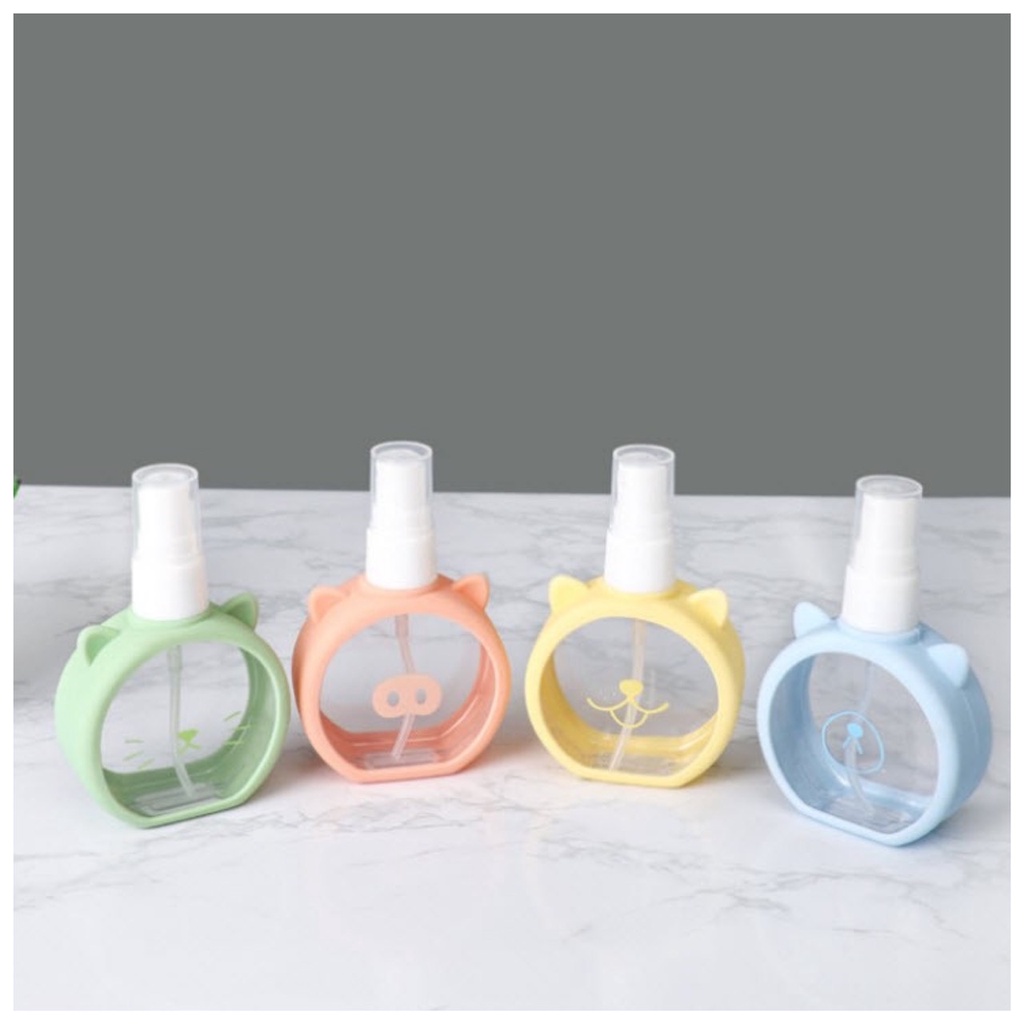 ขวดสเปรย์ น่ารัก 50 ML ขวดสเปรย์พกพา ขวดเปล่า ขวดแอลกอฮอล์ ขวดใส่น้ำหอม หุ้มซิลิโคนอย่างดี สีสันสวยงาม เกรดพรีเมี่ยม