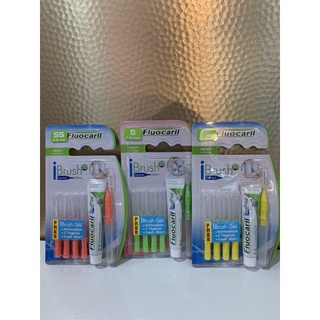 fluocaril แปรงซอกฟัน ฟลูโอคาริล แพ็ค 4แถม1 พร้อมเจล
