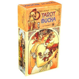 Tarot mucha 78 การ์ดเกมการ์ดภาษาอังกฤษ