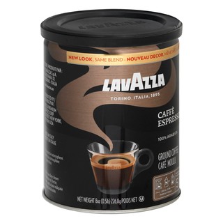 LAVAZZA Caffe Espresso 100% Premium Arabica Ground Coffee (Italy Imported) 226g. ลาวาซซ่า คาเฟ่ เอสเพรสโซ กาแฟคั่วบด