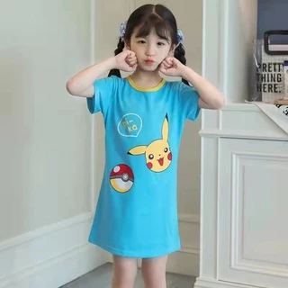 TT2110 ชุดประโปรงเด็ก ชุดนอนเด็กน้อยลายการ์ตูน น่ารักๆ ผ้านุ่มลื่นใส่สบาย สกรีนลายการ์ตูนสุดน่ารัก