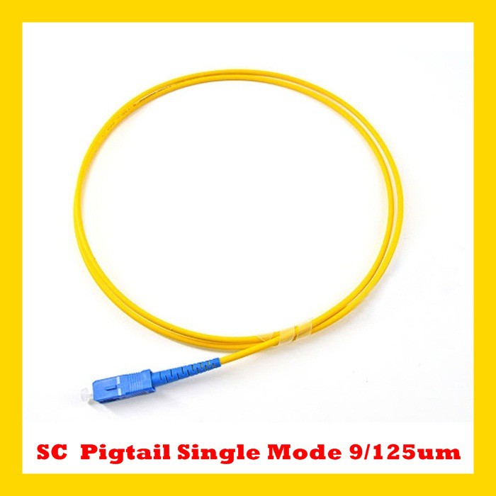 สายไฟเบอร์ออฟติกพิกเทล SC Pigtail Single-mode 9/125um(G652D) OD:3.0mm, PVC 1.5M
