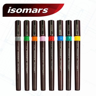 ISOMARS ปากกาเขียนแบบ TechnoArt ด้ามเดี่ยว ขนาด 0.1 0.2 0.3 0.4 0.5 0.8 และ 1.0