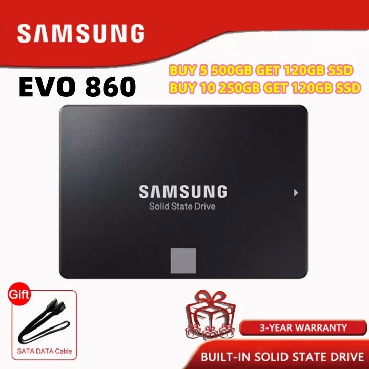 Samsung SSD 860 Evo 120G/250G/500G/1TB solid state drive 2.5 inch SATA3 for laptop and desktop Games