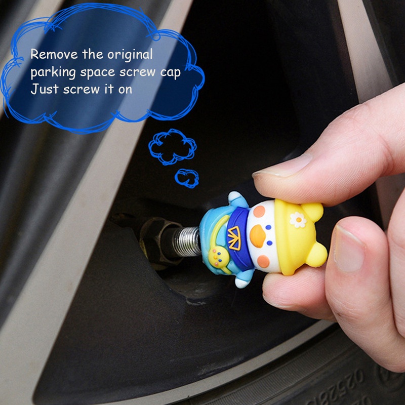 ฝาครอบวาล์วยางล้อรถยนต์ กันฝุ่น ลายการ์ตูน 1 ชิ้น