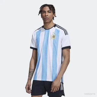 เสื้อกีฬาแขนสั้น ลายทีมชาติฟุตบอล World Cup Argentina 2022-2023 ชุดเหย้า สําหรับผู้ชาย และผู้หญิง