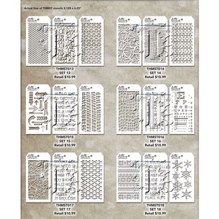 Tim Holtz Mini Layered Stencil Set 3/Pkg