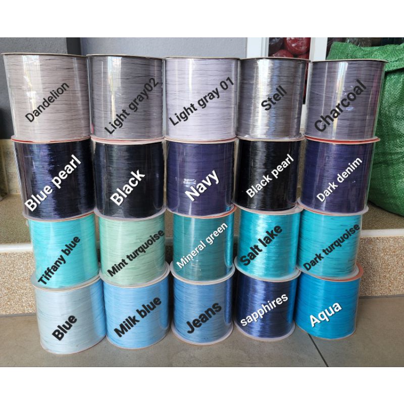 ไหมราฟเฟีย Ispie Raffia rayon yarn  250เมตร.งานถักโครเชต์   หมวก กระเป๋า งานฝีมือ Handmade งานDIY มีสีมากกว่า120สี