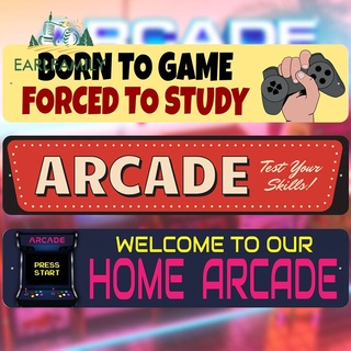 Earlfamily สติกเกอร์ ลายกราฟิก Arcade Born to Game Plate ขนาด 13 ซม. x 3 ซม. สําหรับตกแต่งตู้เย็น แล็ปท็อป