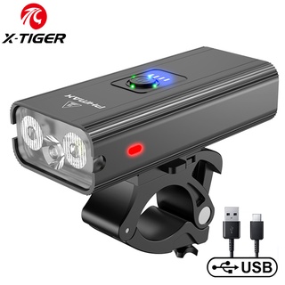 X-Tiger ไฟฉาย Led 900 Lumens ชาร์จ Usb กันฝนสําหรับรถจักรยาน