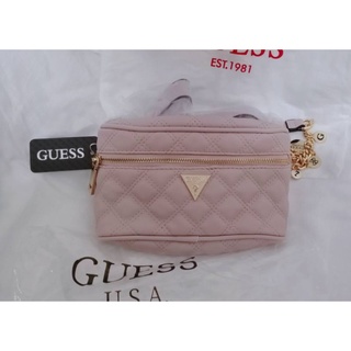 กระเป๋า Guess แท้ สินค้านำเข้าตัดป้ายด้านใน กระเป๋าสีชมพู กระเป๋าคาดอก