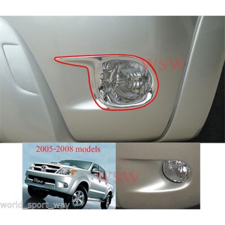 ครอบสปอร์ตไลท์ รถกระบะ โตโยต้า วีโก้ รุ่นเก่า  ปี 2005-2008 ชุบโครเมี่ยม TOYOTA HILUX VIGO ของแต่งวีโก้เก่า